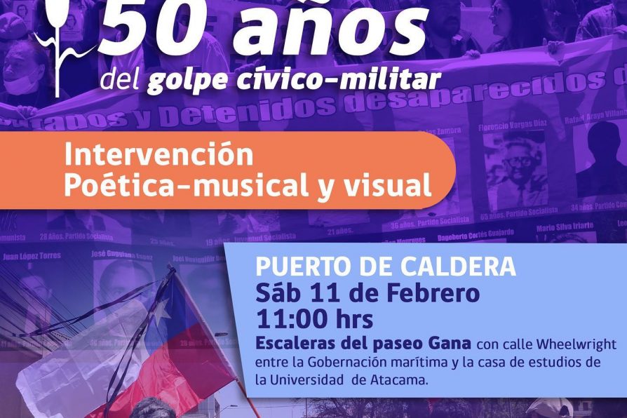 Intervención Poética-musical y visual, conmemoración 50 años golpe cívico-militar