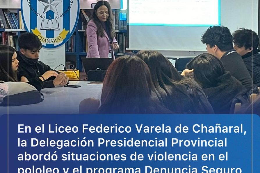 Funcionarias del área social de la delegación presidencial imparten charlas a estudiantes del Liceo Federico Varela