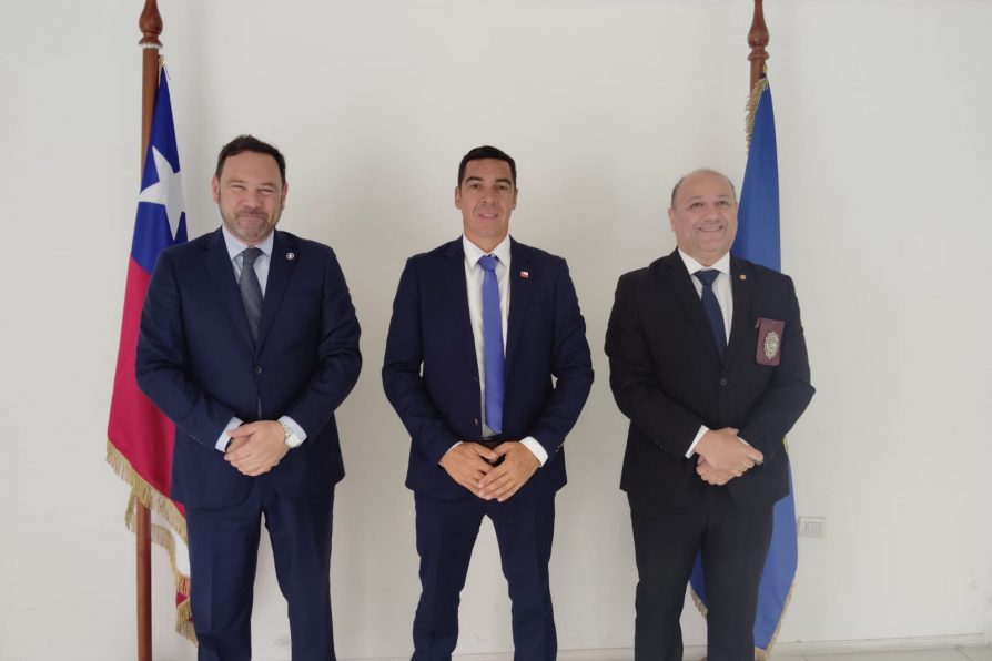 Delegado Sebastián Urrejola Aranda, recibió visita protocolar del jefe regional de la PDI Atacama Patricio Barrios y del diputado Ignacio Urcullú